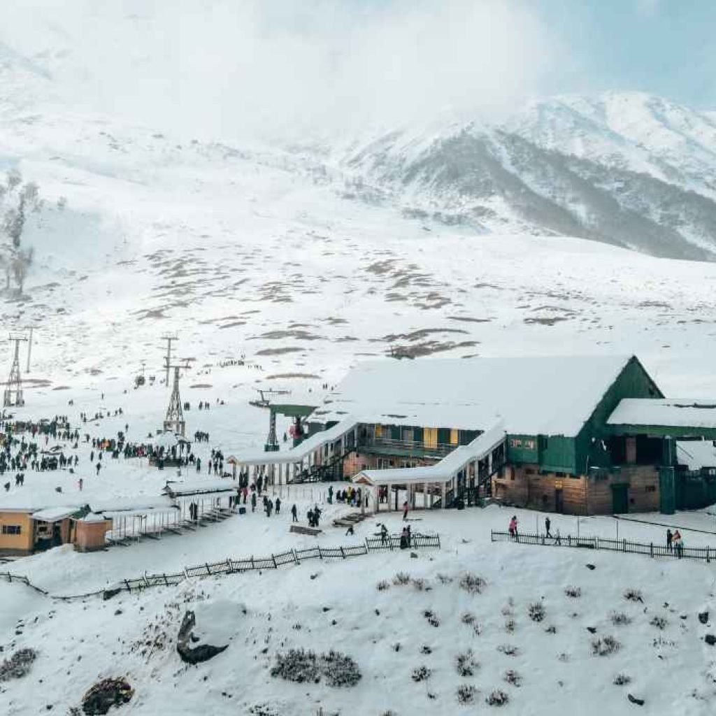 Drone Shot with snow tripmore