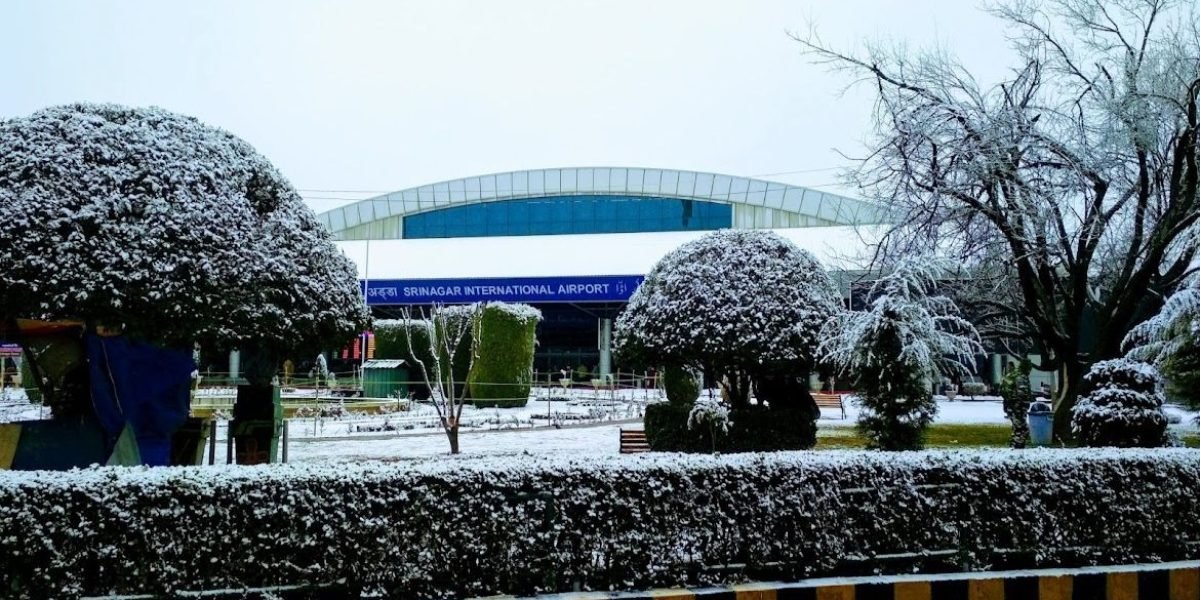 Srinagar airport in Snow Srinagar airport in Snow