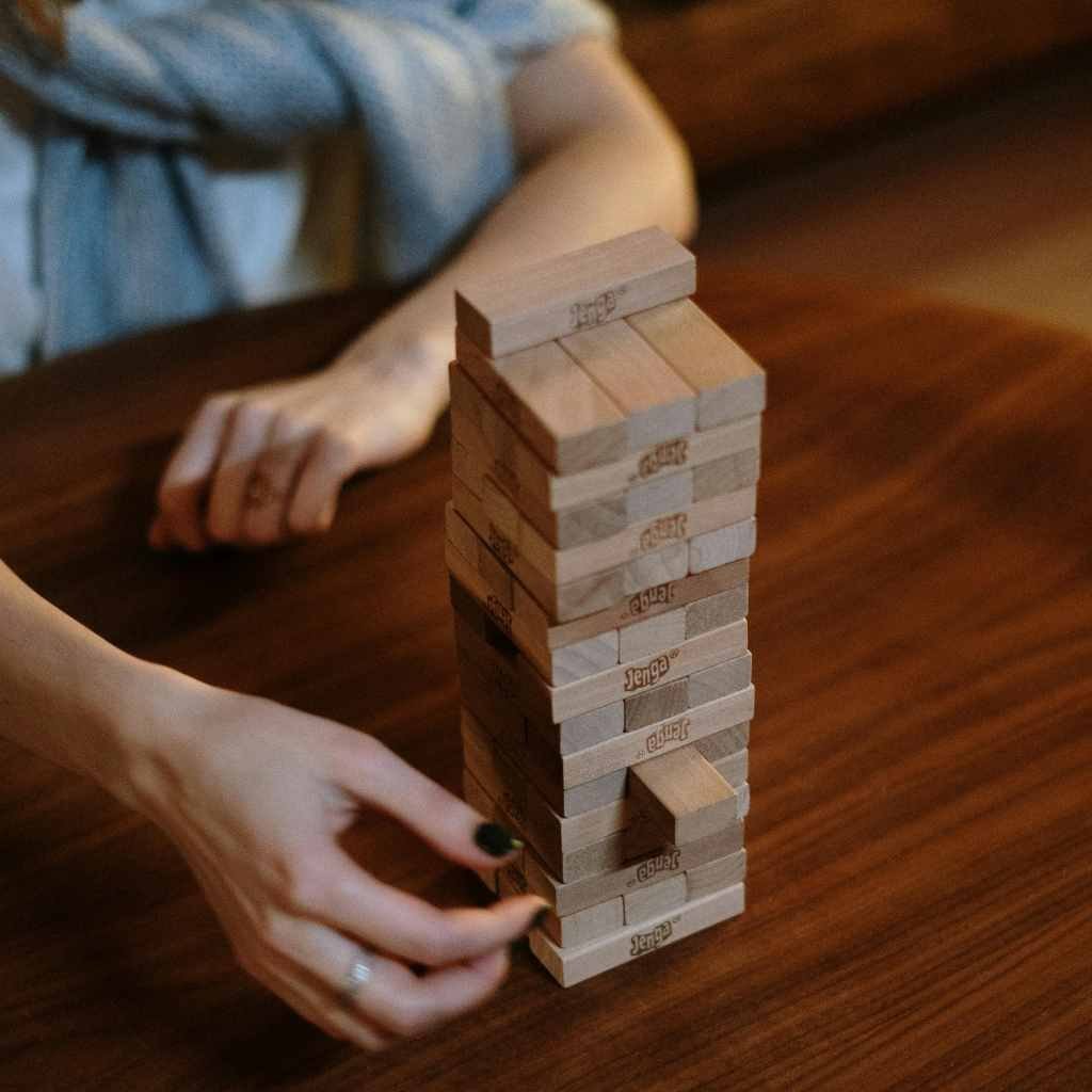 Jenga at Cheap hotel in Gulmarg