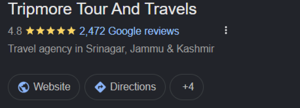 Tripmore Google Reviews